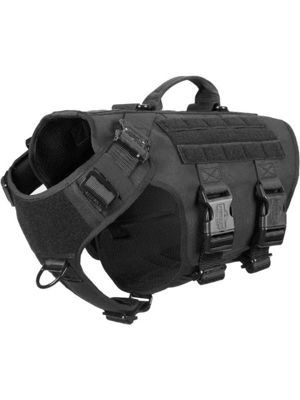 Adjustable No Pull Tactical Dog Harness for Large Breeds - Comfortable Vest